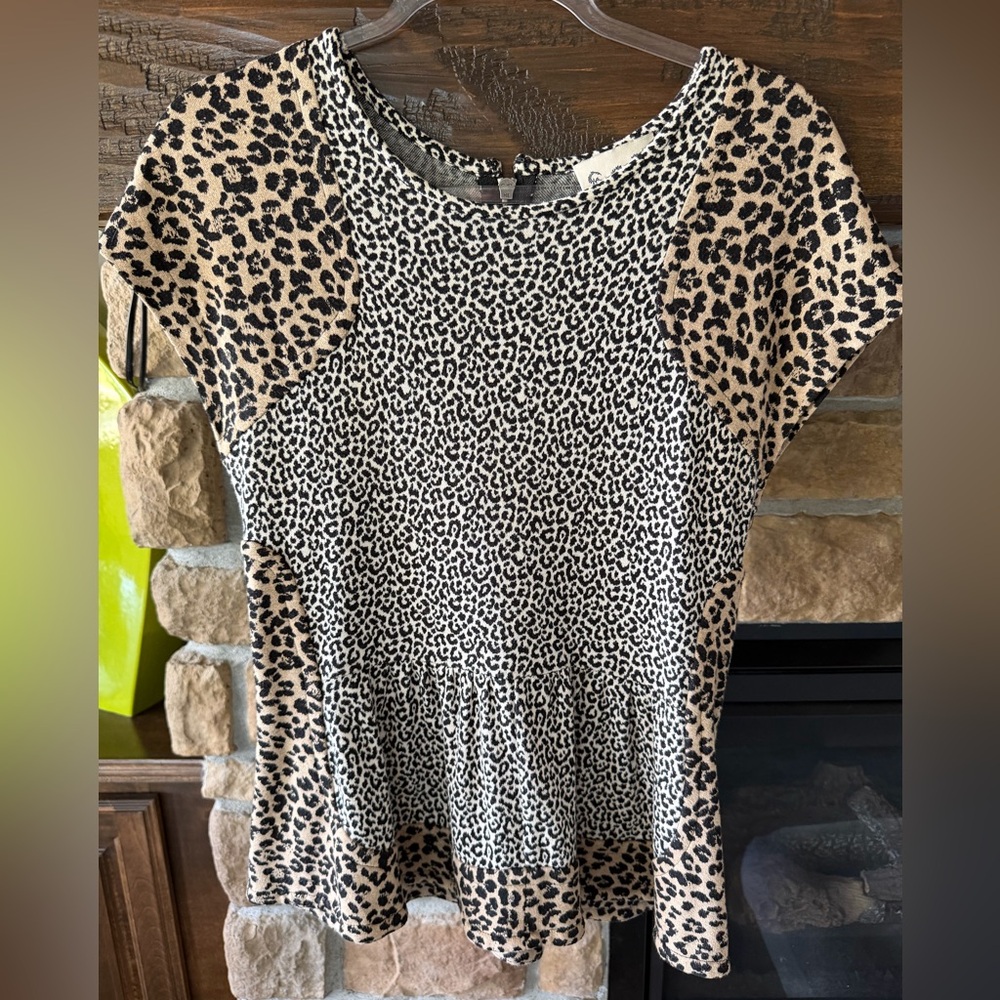 Sea New York Mixed Leopard Print Top